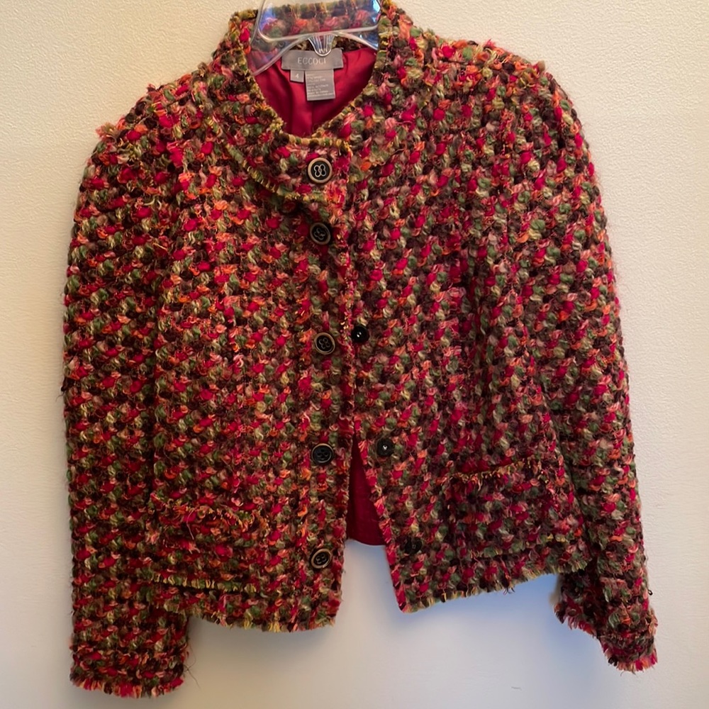 Multicolored tweed jacket
